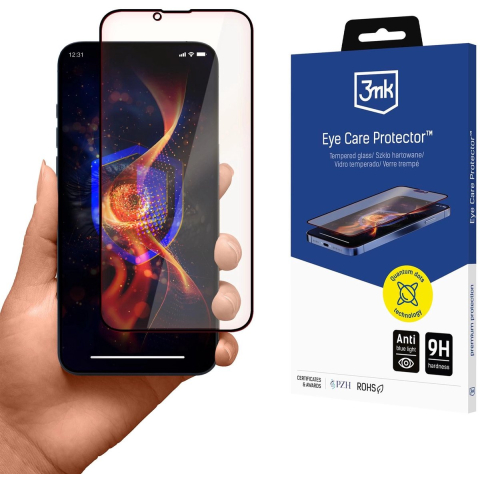 3mk Tempered Glass Eye Care Protector for Apple iPhone 15/16
