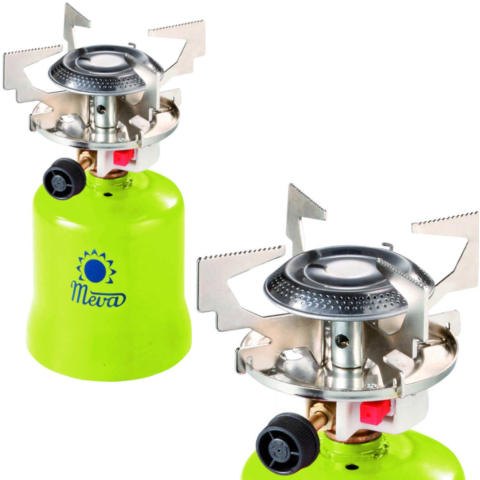 Meva Stove for Punctured Gas Cartridges FOCUS piezo Igniter 1.4kW