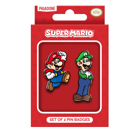 Paladone - Super Mario - Set of 2 Enamel Pin Badges - Speld / Badge