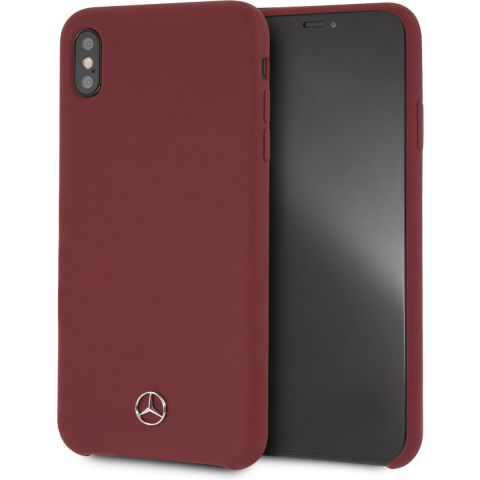 Mercedes Silicone Line Case for iPhone Xs Max - Red