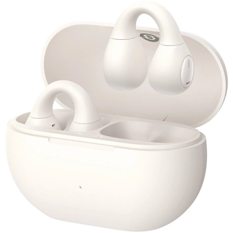 Baseus Bass 15 Clip OWS Wireless Headphones with Simple USB-C 3A 30cm Cable - White