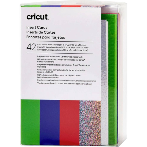 Cricut Rainbow Scales Sampler - insert card - 42 pieces - 8.9 x 12.4 cm - R10 - blue red green