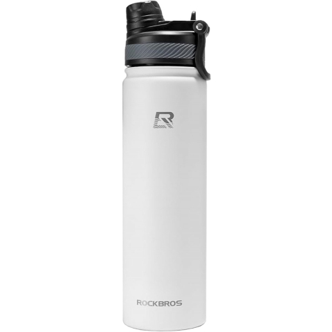Rockbros 35210029006 thermal bicycle bottle for drinks 650 ml - white