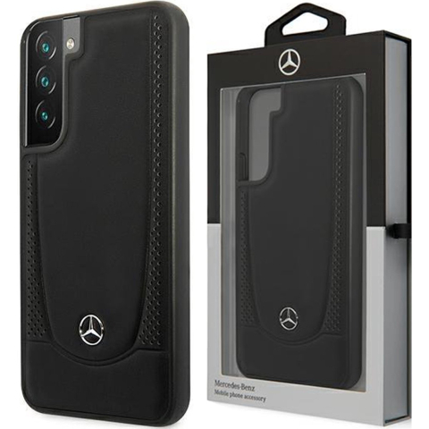 Mercedes Leather Urban Line Case for Samsung Galaxy S22+ - Black