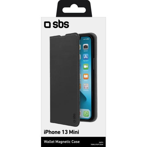 SBS Book Wallet Lite Case for iPhone 13 mini® - Black