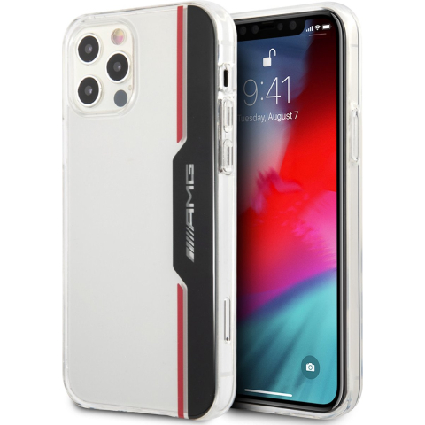Mercedes AMG Electroplate Vertical Case for iPhone 12 / iPhone 12 Pro - Transparent