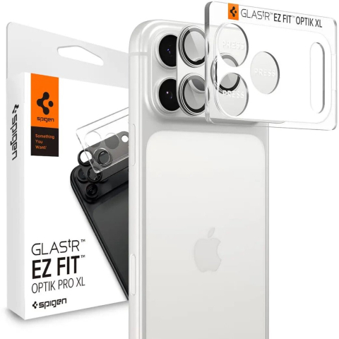 Spigen Glass tR EZ Fit Optik Pro XL 1 Pack - silver - iPhone 17 Pro Max