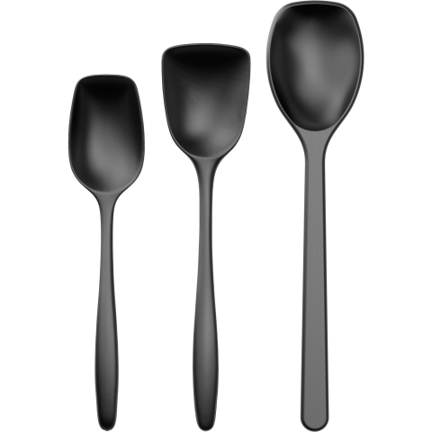 Rosti - Classic kitchen spoons Set of 3 - Black
