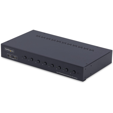 StarTech.com 8-Port HDMI KVM Switch w/1U Rack Mount Kit 4K 60Hz - KVM switch - 8 ports - TAA Compliant