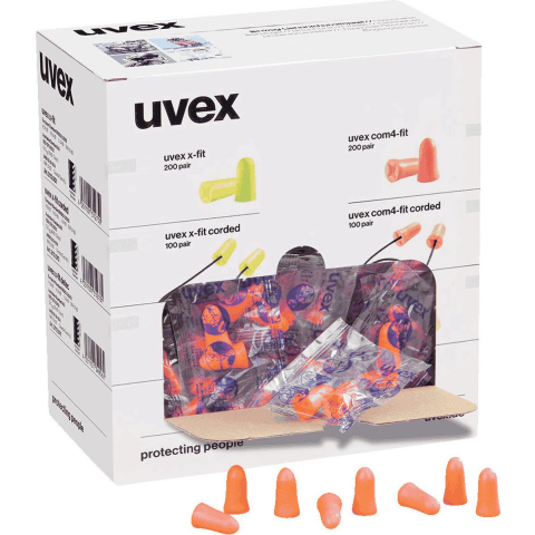 Uvex com4-fit disposable earplugs 200 pairs