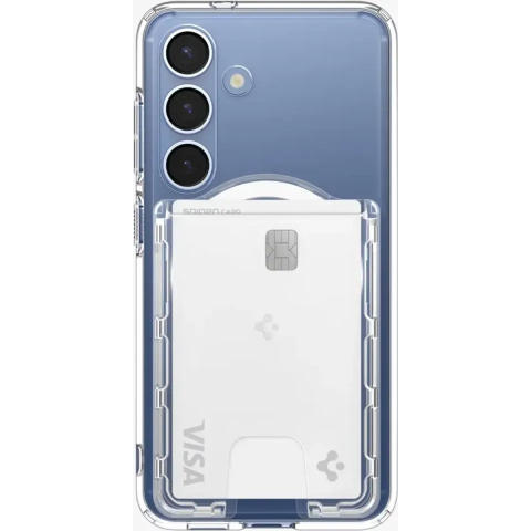 Spigen Ultra Hybrid Wallet MagSafe - crystal clear - Samsung Galaxy S25 Series