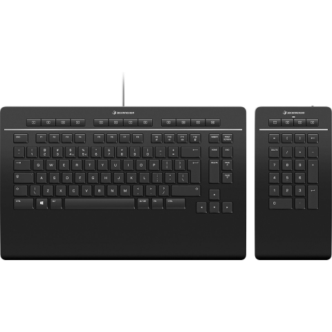 3Dconnexion Keyboard Pro with Numpad - Toetsenbord en keypad set - Duits - Zwart