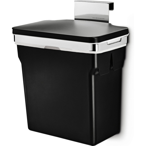 Simplehuman 10L inbouw prullenbak, zwaar uitgevoerde stalen frame