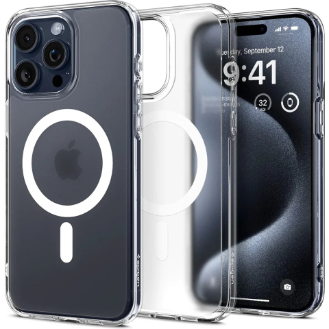 Spigen Ultra Hybrid MagSafe - frost clear - iPhone 15 Pro