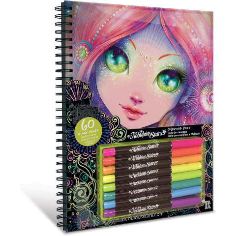 Nebulous Stars Nebulous Star Black Pages Coloring Book Coralia