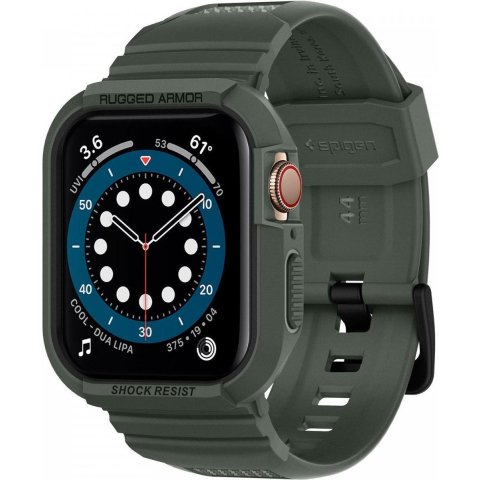 Spigen Rugged Armor Pro - green - Apple Watch 45mm/44mm