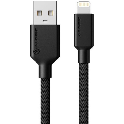 ALOGIC Elements PRO USB-A Aan Lightning cable 2m - Zwart