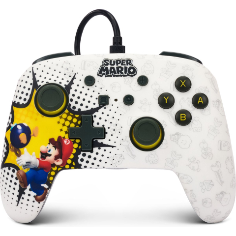PowerA Enhanced Wired Controller for Nintendo Switch - Mario Bob-omb Blast - Wired Controller - Nintendo Switch