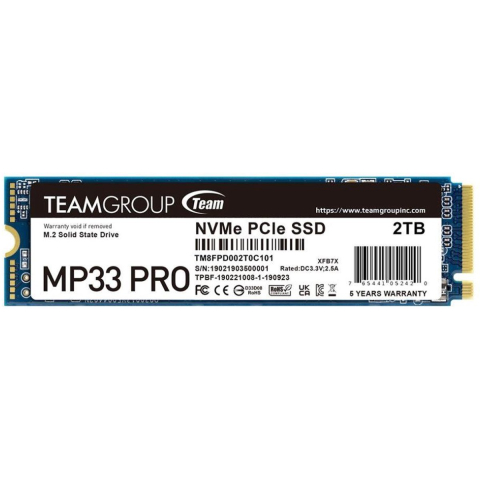Team Group MP33 Pro SSD - 2TB - PCIe 3.0 - M.2 2280