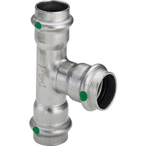 Viega Sanpress inox T-stuk 28 x 22 x 28 mm