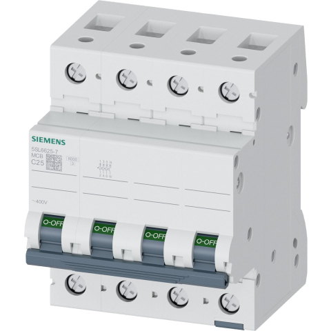 Siemens Circuit breaker 6ka 3+n-p c25 5sl6625-7