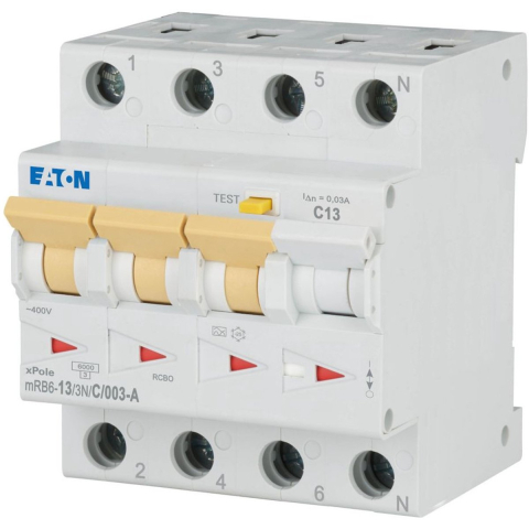 Eaton Mrb6-13/3n/c/003-a - combined residual circuit and miniature