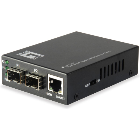 LevelOne GVT-2011 - glasvezel media converter - 10Mb LAN 100Mb LAN GigE