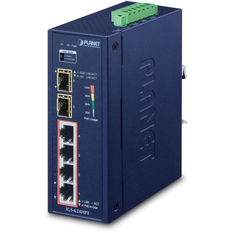 PLANET IGS-624HPT - Schakelaar - 6 ports