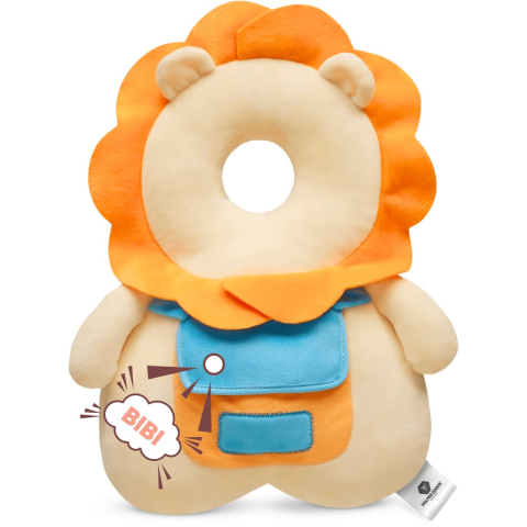 Baby Hoofdbeschermer - Leeuw  -  Beige - Baby hoofdbeschermer