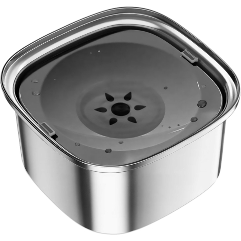 Drinkbak Hond - RVS - maat XL  -  Zilver - Drinkbak