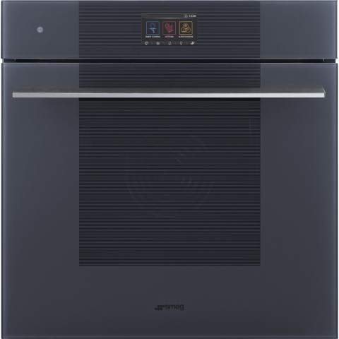 SMEG Traditional pyro Galileo Oven Oven , Linea, 60 cm, Thermogeventileerd, Neptune Grey, A+, Pyrolyse