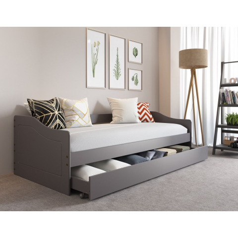 Inter Link Kinder bedframe Leonie (Grijs, 90 x 200 cm)