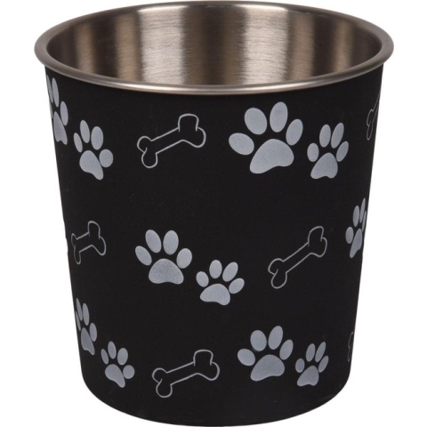 Flamingo Kena Met Deksel - Snackdoos Honden - Snackpot Met Deksel Kena Zwart 16cm 1900ml - 1st