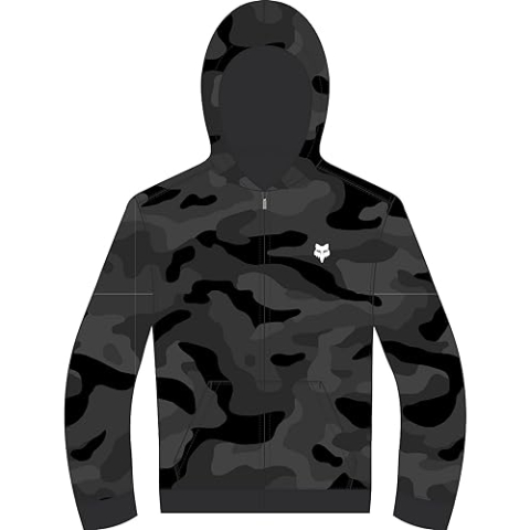 FOX Junior Head Black Camo YS Sweatshirt met ritssluiting