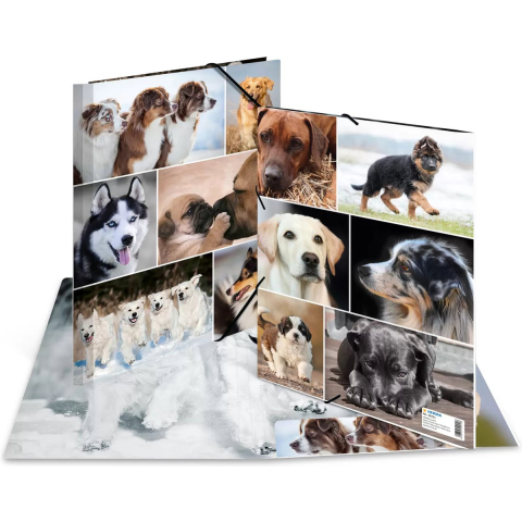 HERMA 3-flap folder - for A4 - Honden