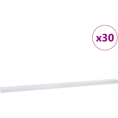 VidaXL Trapprofielen 30 st zilver 67 x 3 x 2 cm aluminium