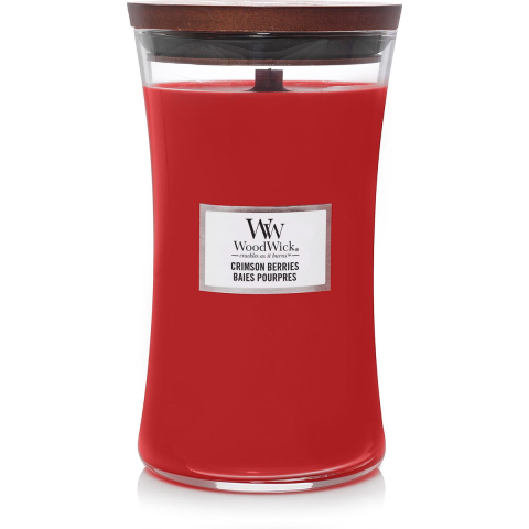 WoodwWick crimson berries large candle