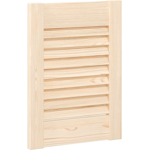 VidaXL Kastdeur met lamellen 39,5x29,5 cm massief grenenhout