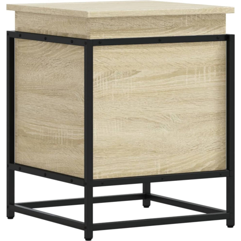 VidaXL Opbergbox met deksel 40x40x51,5 cm bewerkt hout sonoma eiken
