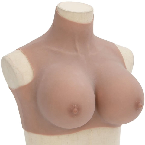 VidaXL Borstprothese h-cup silicone tan