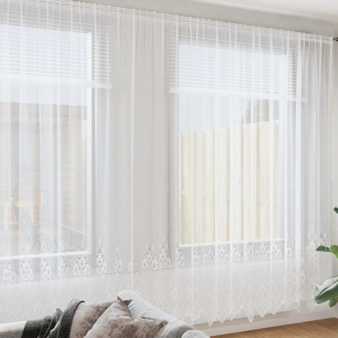 VidaXL Kantgordijn wit 280 x 600 cm polyester