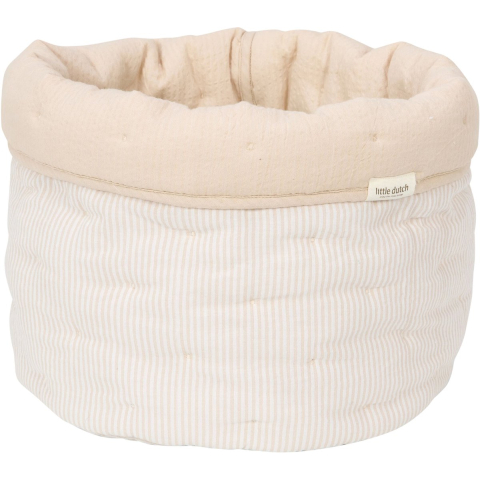 Little Dutch pure commodemandje groot - soft beige streep