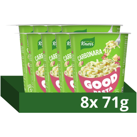 Knorr good pasta spaghetti carbonara cup (8x 71 gram)