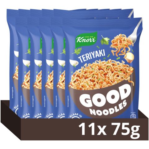 Knorr good noodles - teriyaki - zonder conserveermiddelen - 11 x 75 g