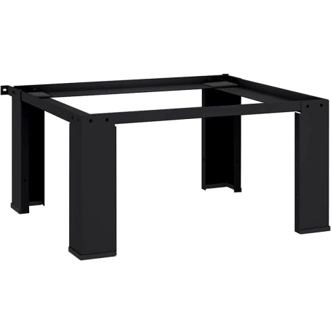 VidaXL Wasmachineverhoger zwart 64 x 55 x 32,5 cm staal