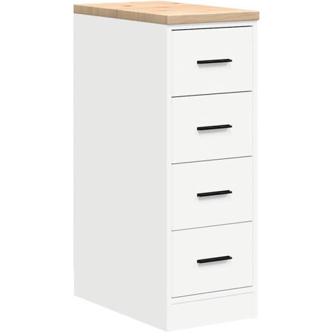 VidaXL Garagekast 30x51x85 cm massief grenenhout wit