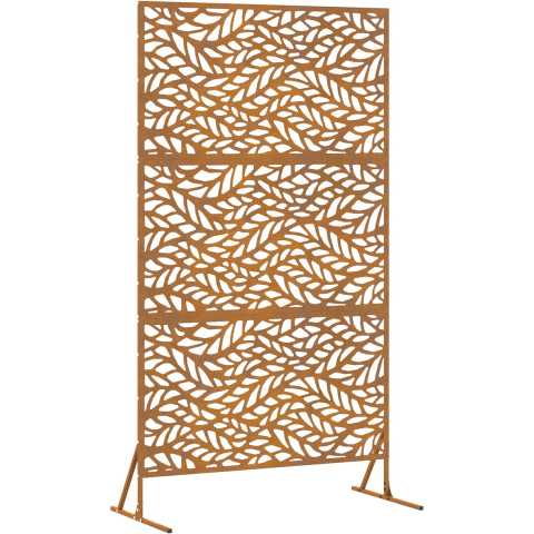 VidaXL Privacyscherm 100 x 50 x 180 cm weervast staal roestkleurig