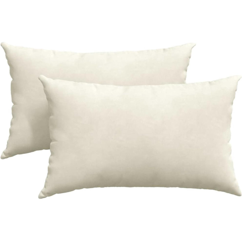 VidaXL Sofa kussens 2 stuks crème 50 x 30 cm cordstof