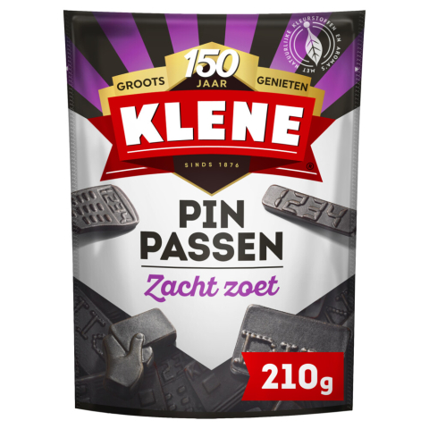Klene pinpassen - drop - zoet - 8x210gr