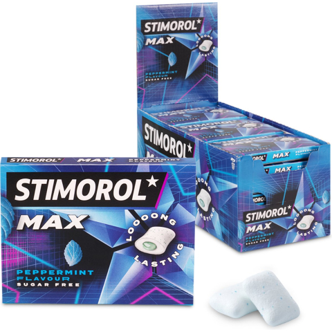 Stimorol max peppermint - kauwgom - suikervrij - 1x21stuks